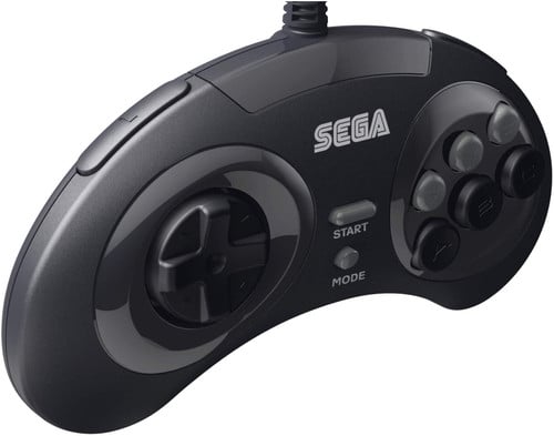 Manette arcade USB 8 boutons SEGA Genesis noire (Retro Fam)