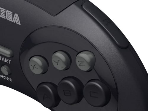 Manette arcade USB 8 boutons SEGA Genesis noire (Retro Fam)