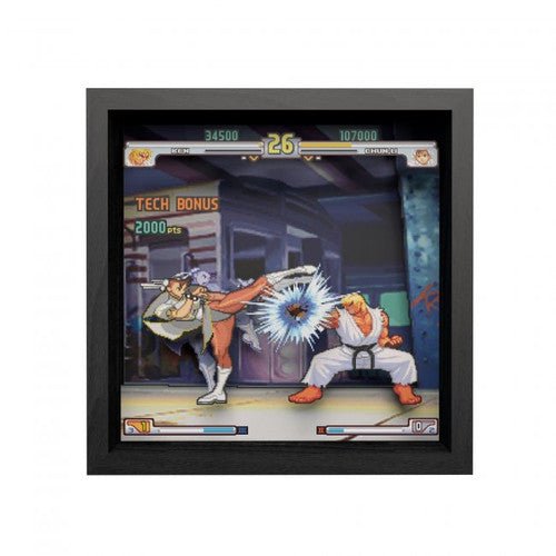 Marco de píxeles - Street Fighter III: 3rd Strike - Momento n.° 37 (23 x 23 cm) (Retro Fam)