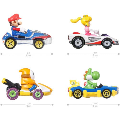 Hot Wheels Mario Kart 4-Pack Bundle - Series 2 (GWB38) (Retro Fam)