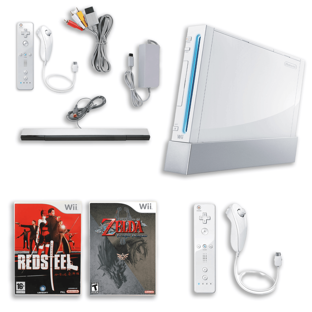 Nintendo Wii Adventure Pack – The Legend of Zelda: Twilight Princess & Red Steel – 1 Wii Remote + Nunchuk