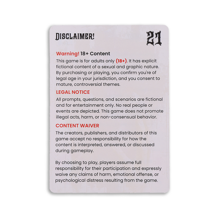 TWENTY-ONE™ – The Ultimate Adult Party Card Game | 225 Fun, Dark & Chaotic Cards