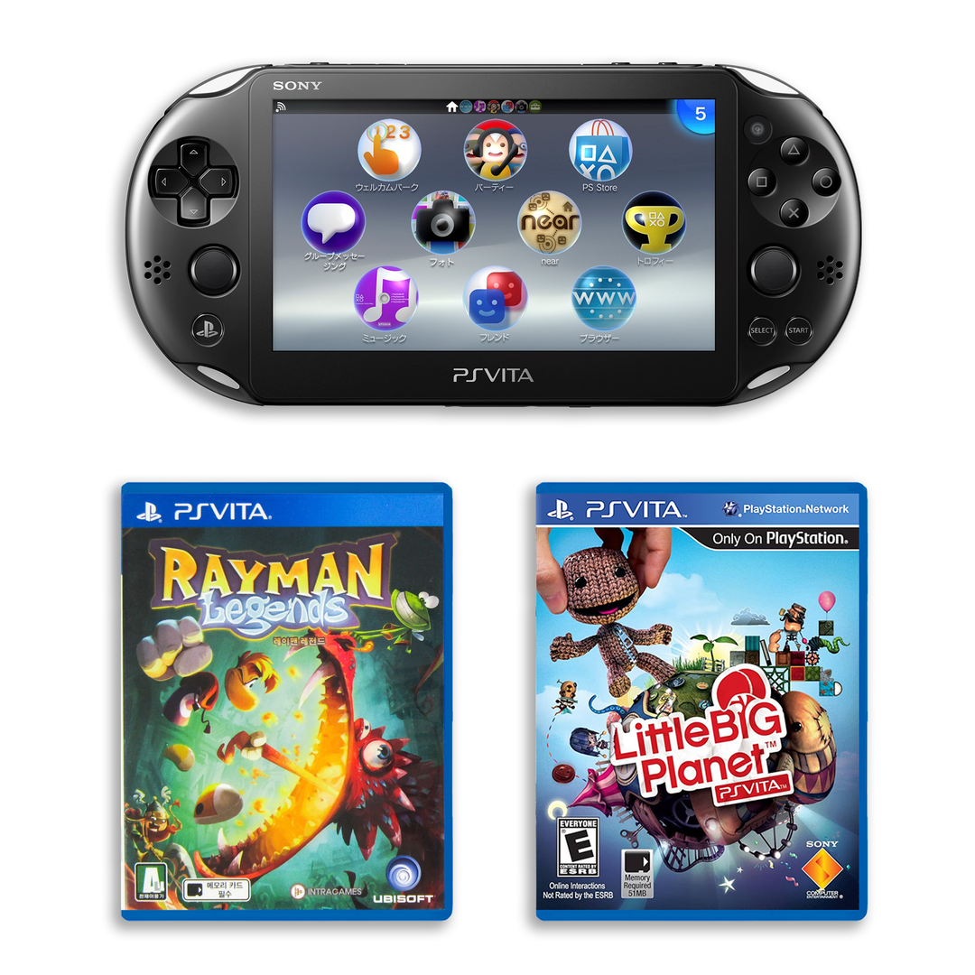 PS Vita Console Bundle: Little Big Planet & Rayman Legends (Retro Fam)
