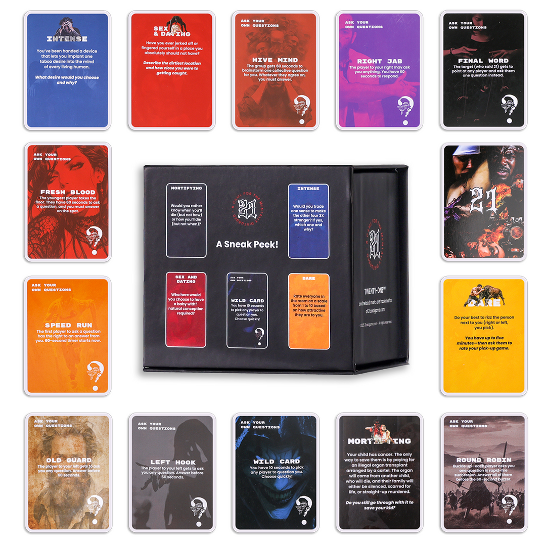 TWENTY-ONE™ – The Ultimate Adult Party Card Game | 225 Fun, Dark & Chaotic Cards