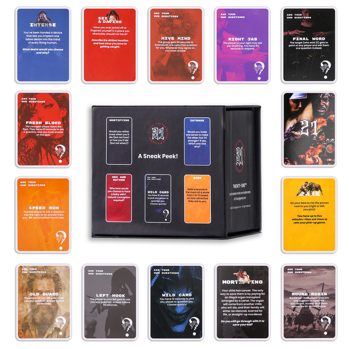 TWENTY-ONE™ – The Ultimate Adult Party Card Game | 225 Fun, Dark & Chaotic Cards
