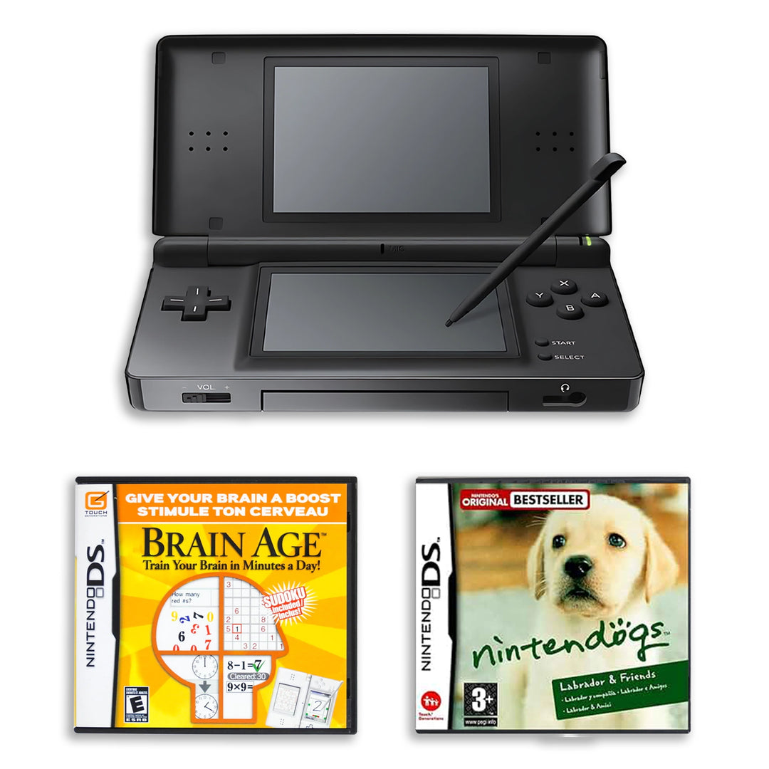 Nintendo DS Lite Console Bundle: Nintendogs & Brain Age