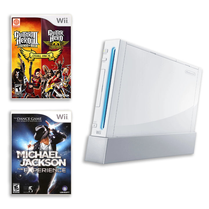 Wii Console: Michael Jackson & Guitar Hero Dual Pack