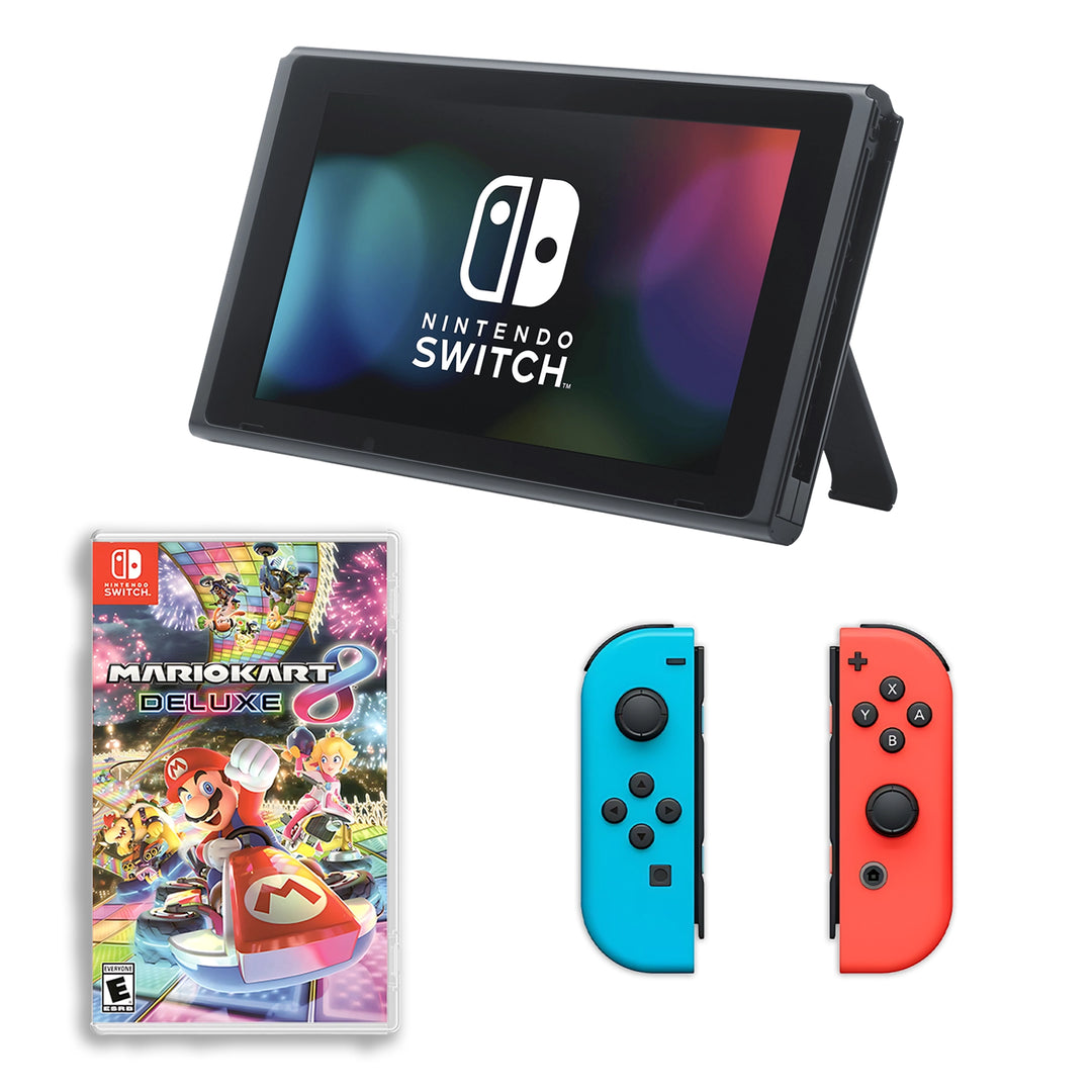 Consola Switch Neon Red & Blue Core + Paquete Mario Kart 8 Deluxe