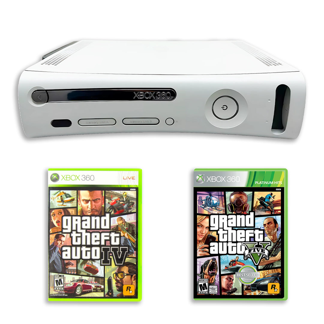 Xbox 360 Console Bundle: Grand Theft Auto IV & V
