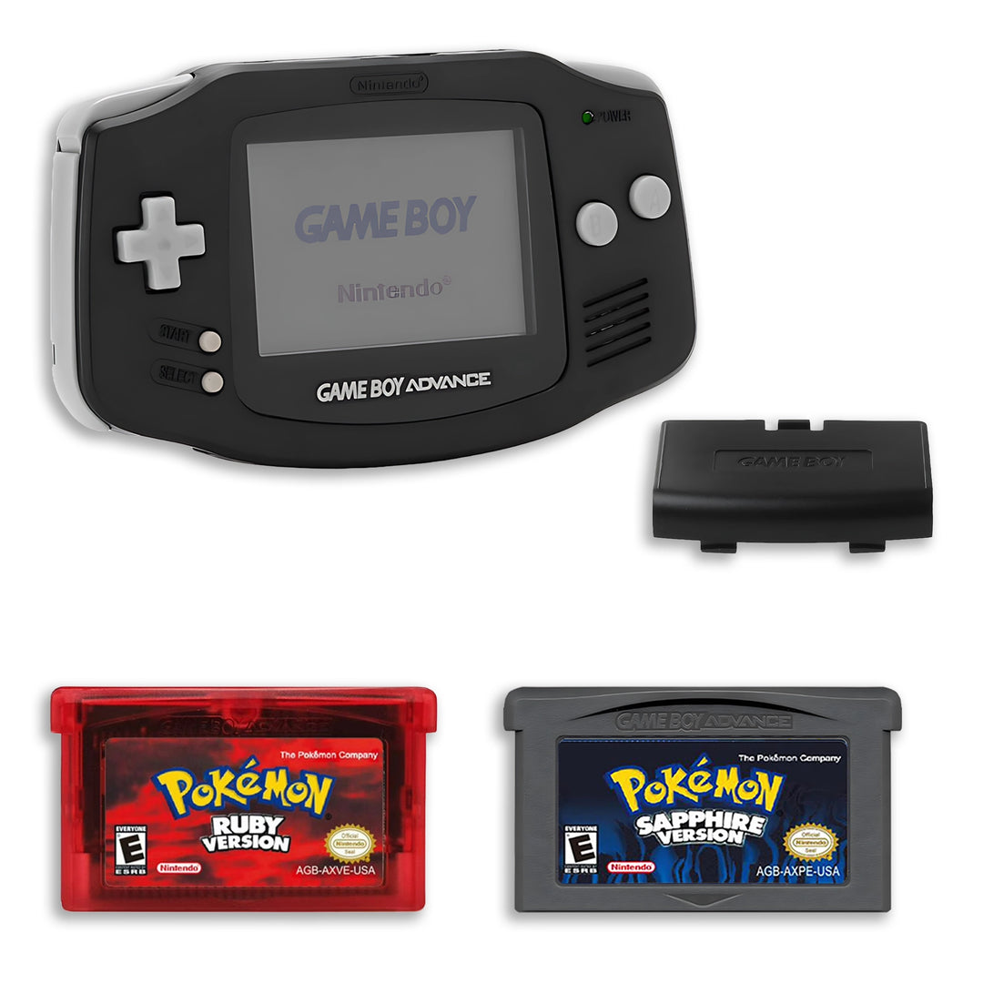 Lote de consola Game Boy Advance (GBA) Pokémon Rubí y Zafiro