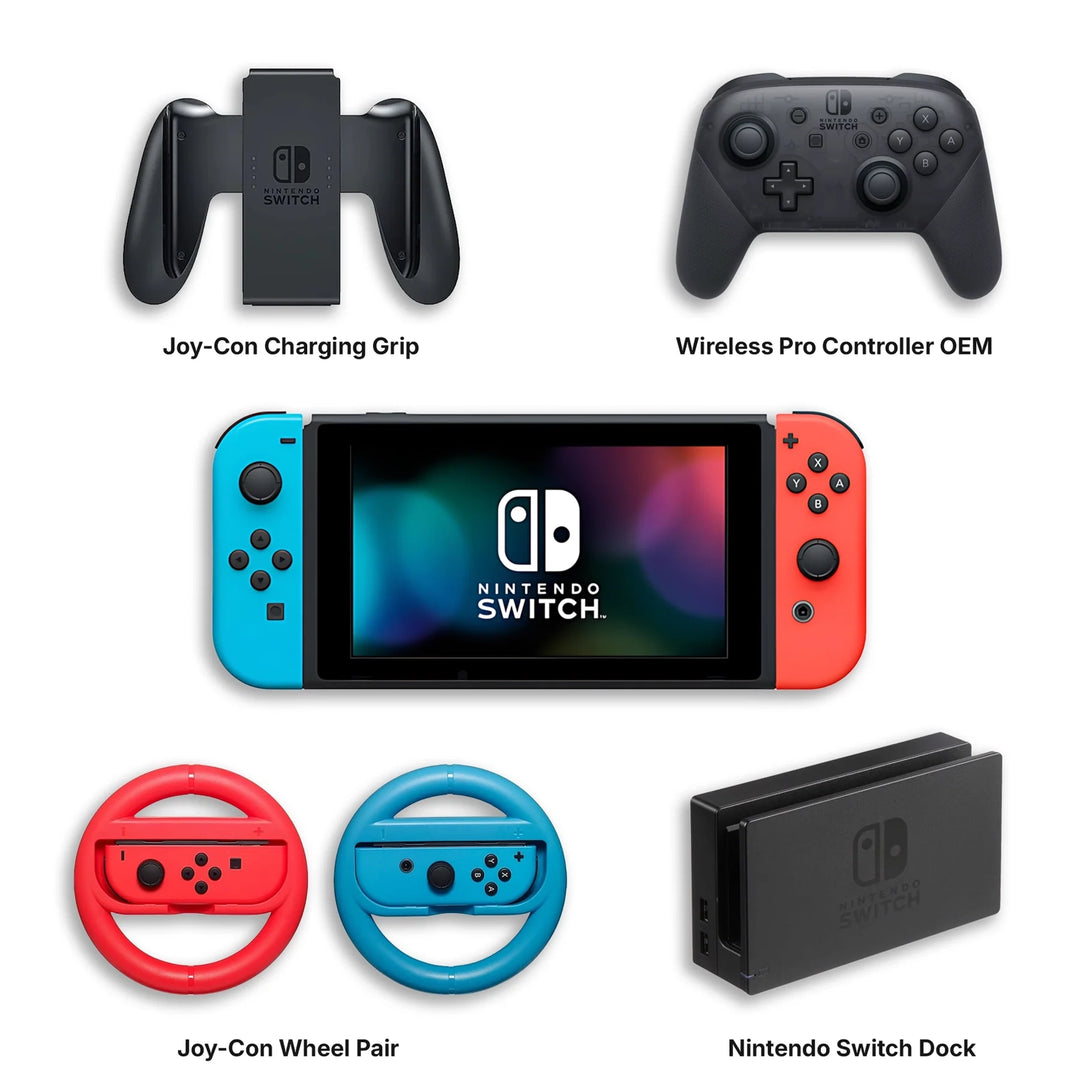 Consola Switch Neon Red & Blue Core + Paquete Mario Kart 8 Deluxe