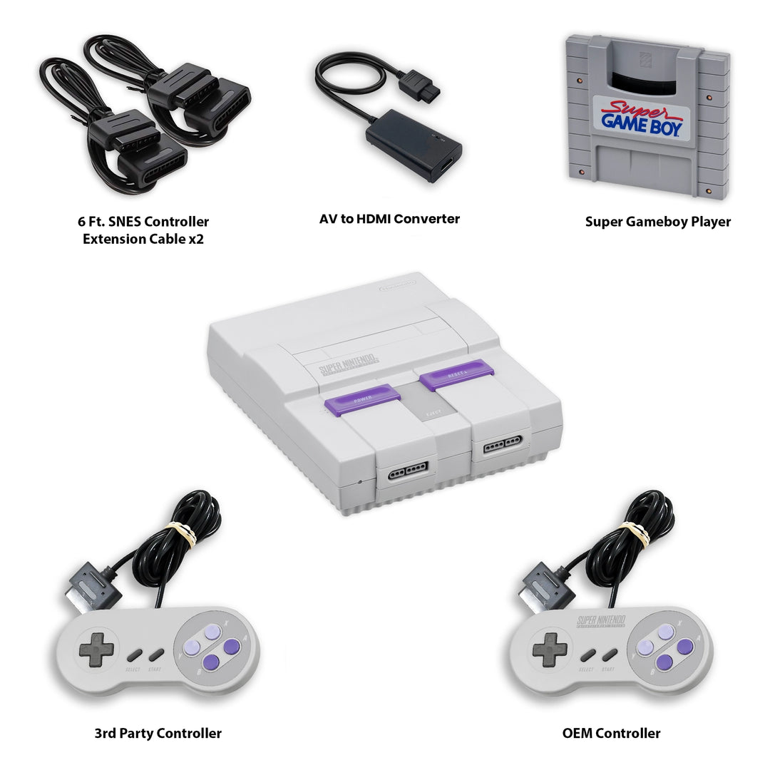 Pack de jeux de course SNES – F-Zero et Super Mario Kart – 1 manette
