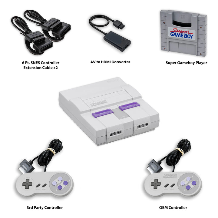 Pack de jeux de course SNES – F-Zero et Super Mario Kart – 1 manette