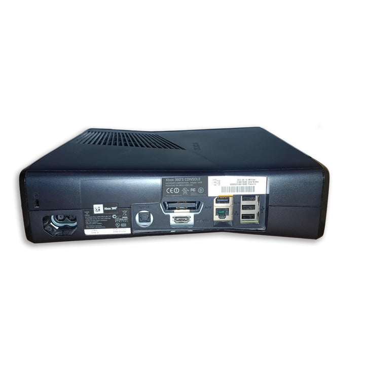 Xbox 360 Model S Console Black  Backside