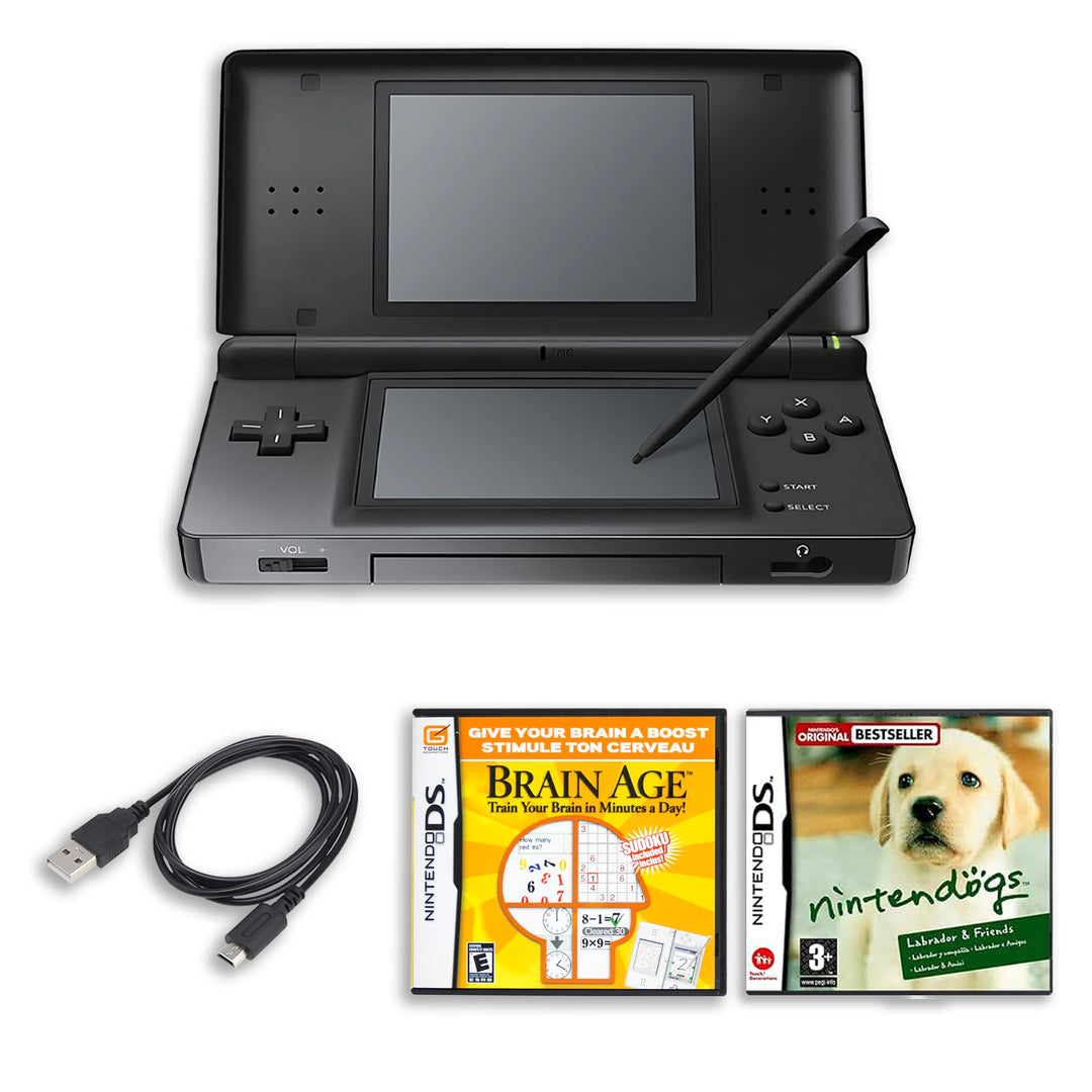 Nintendo DS Lite Console Bundle: Nintendogs & Brain Age