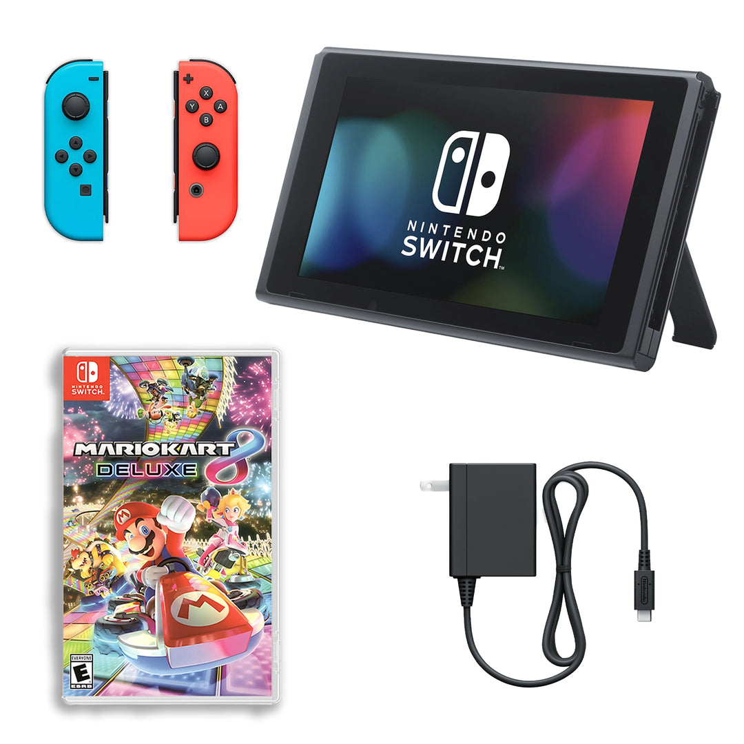 Consola Switch Neon Red & Blue Core + Paquete Mario Kart 8 Deluxe