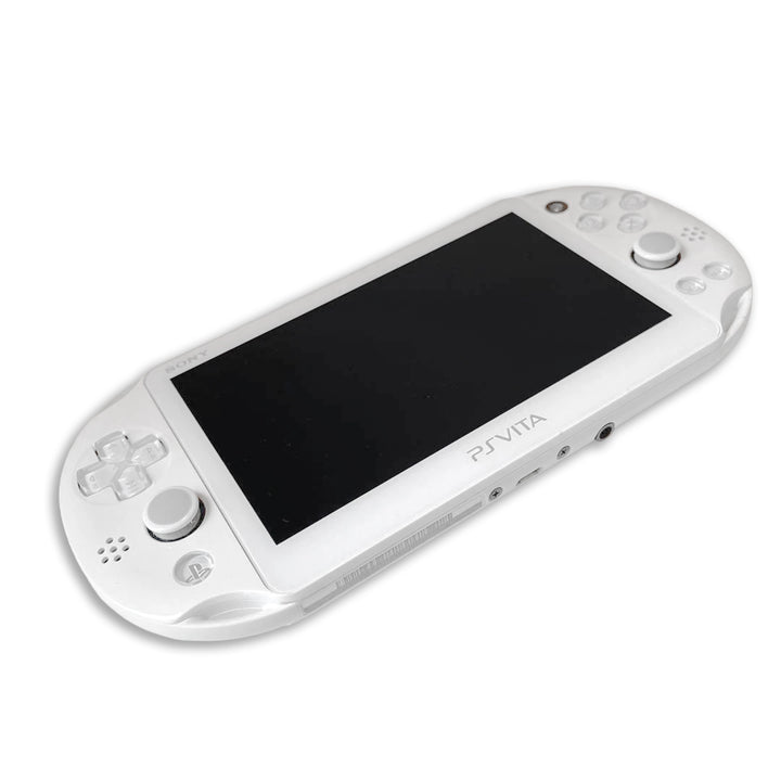PlayStation Vita 2000 Console Crystal White Top View with Right Angle