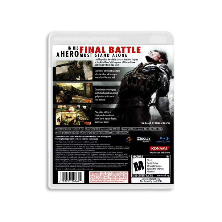 Metal Gear Solid 4: Guns of the Patriots - PS3 game