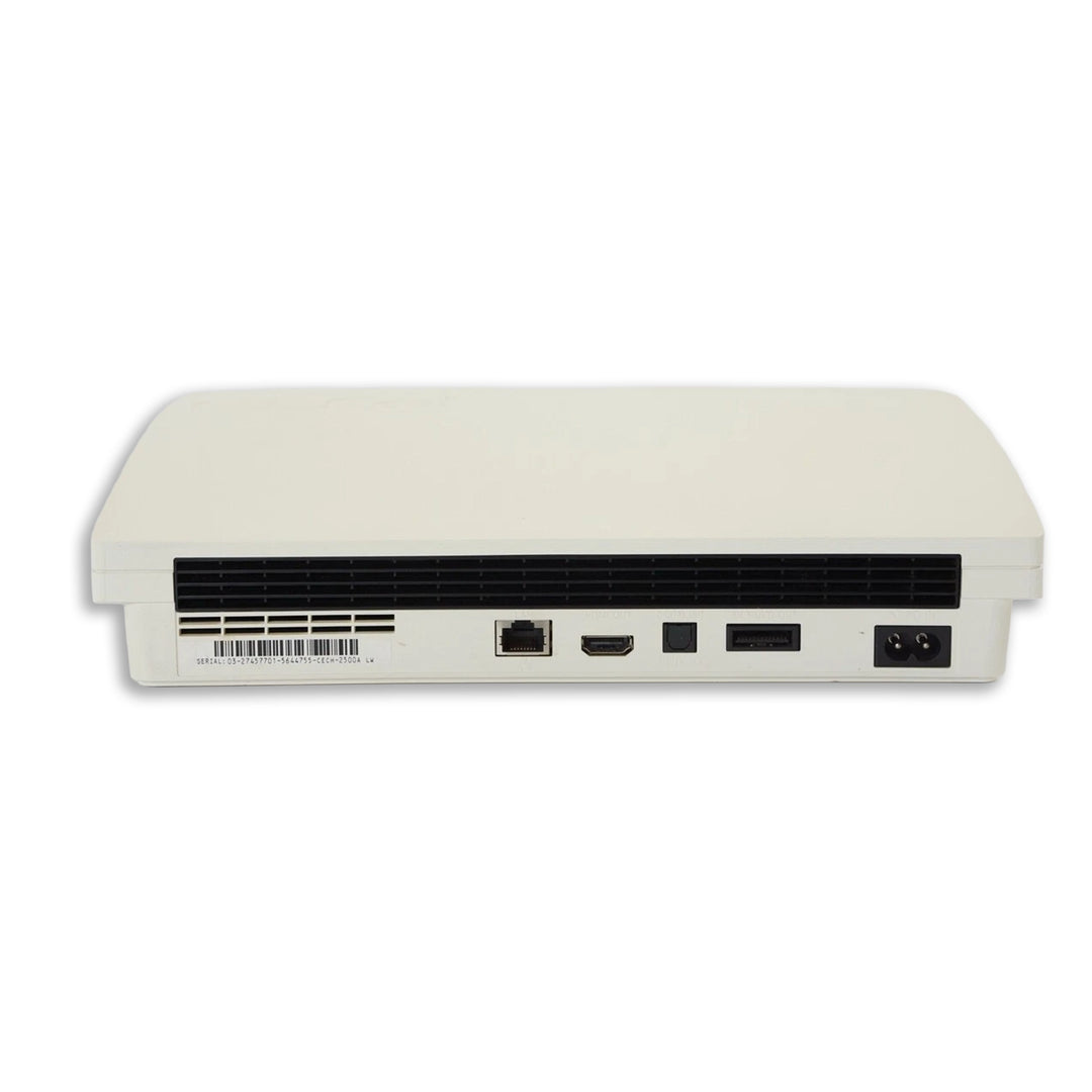 Sony PlayStation 3 Slim Console White Back Side