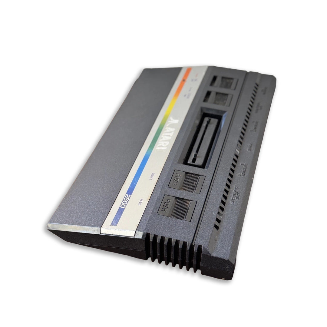Atari 2600 Junior Console Silver Top View Right Angle