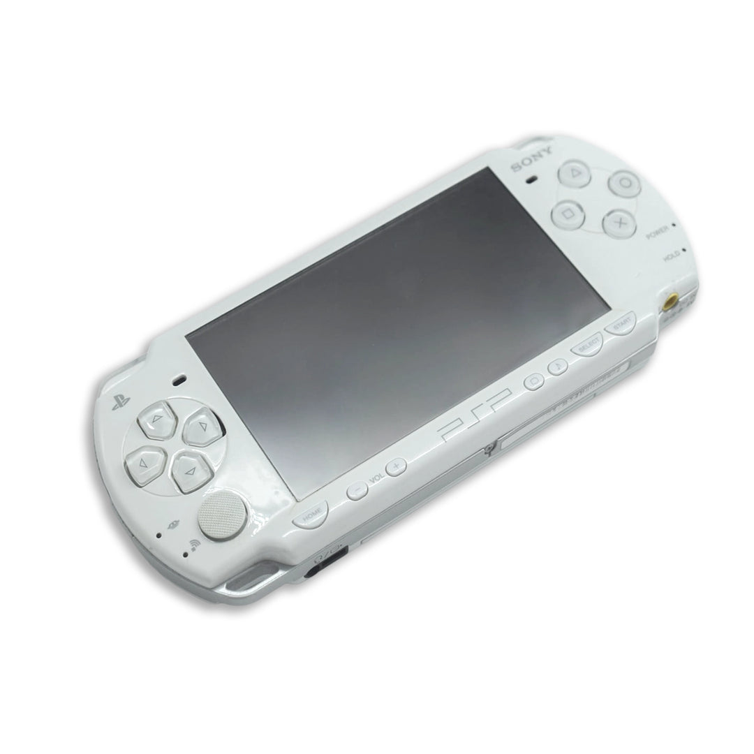 PlayStation Portable PSP 2000 Console Blue White Front View with Angle