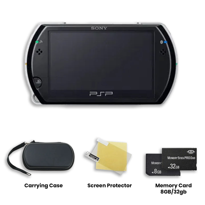PSP Go Console Black Carrying Case, Screen Protector and Memory Card