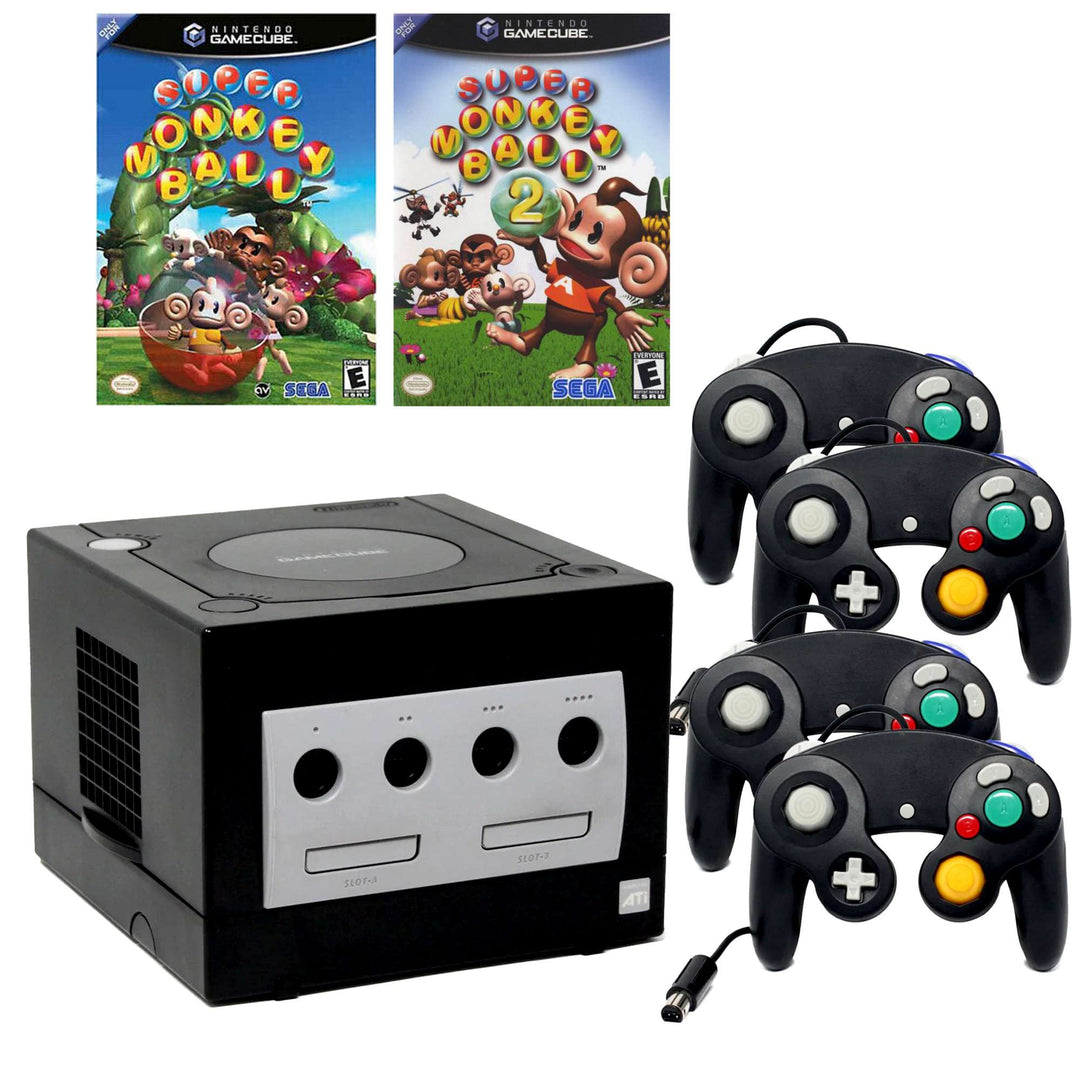 Nintendo Gamecube Console: Super Monkey Ball Bundle - Black (Retro Fam)