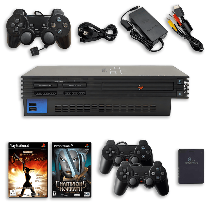 Favoritos cooperativos de PlayStation 2 – Baldur’s Gate Dark Alliance y Champions of Norrath – 2 mandos, tarjeta de memoria