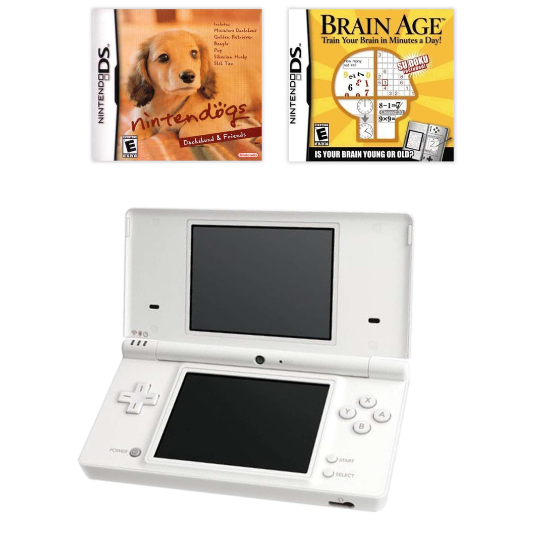 Nintendo DS Lite Console: Nintendogs & Brain Age