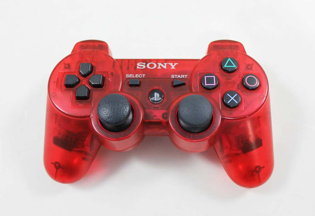 Dualshock 3 Wireless Controller - Clear Red (USED) (Retro Fam)