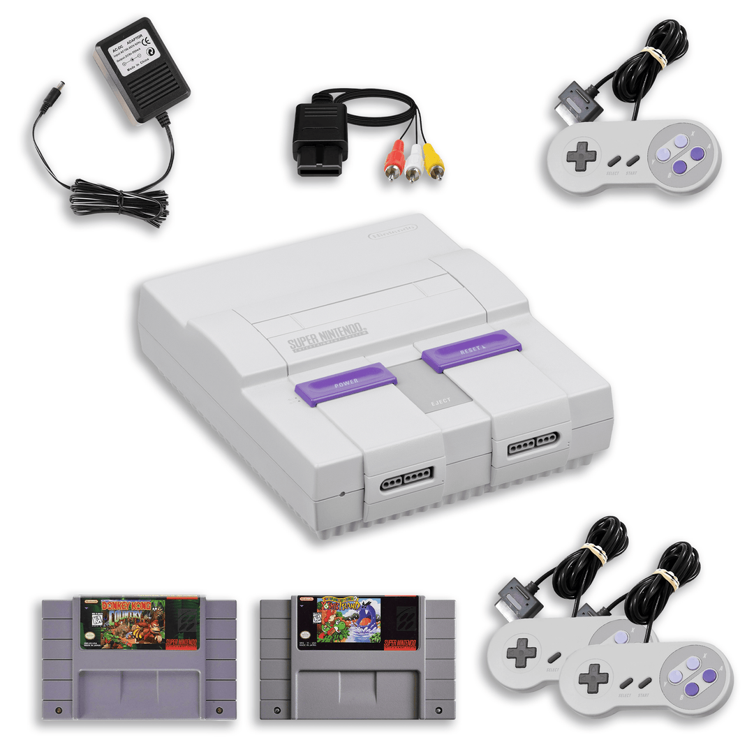Pack SNES pour toute la famille – Donkey Kong Country et Yoshi's Island – 2 manettes
