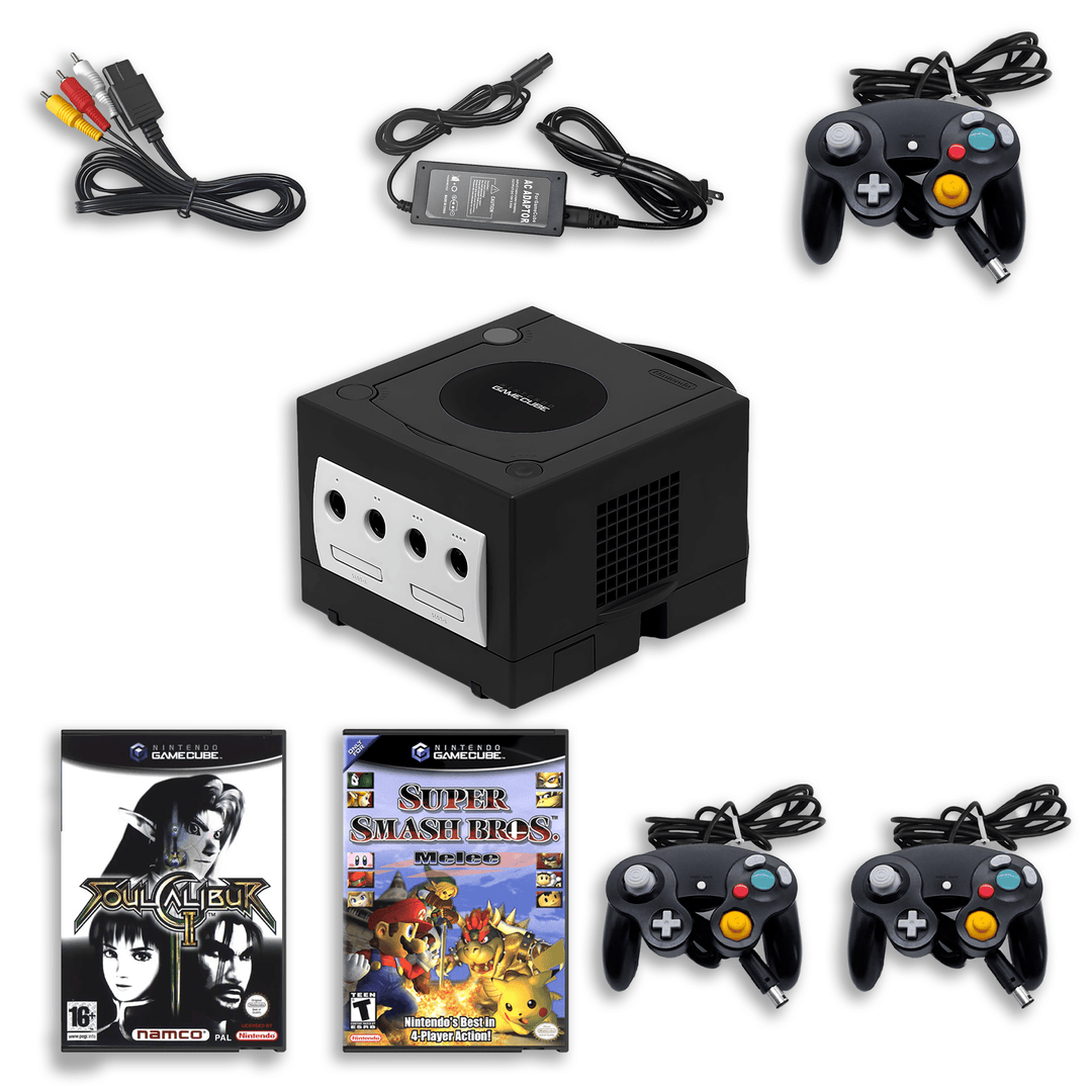 GameCube Fighting Collection – Super Smash Bros. Melee & Soulcalibur II – 2 Controllers