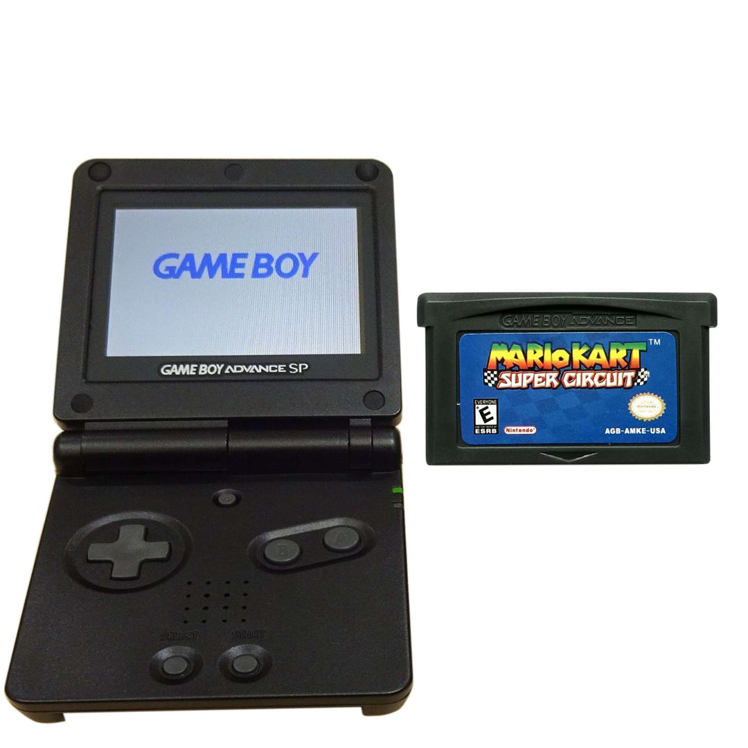 Nintendo Gameboy Advance SP Console: Mario Kart Super Circuit - Black (Retro Fam)