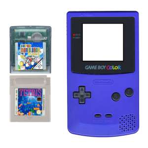 Console Nintendo Gameboy Color : Tetris et Super Mario Bros Deluxe - Violet (Retro Fam)