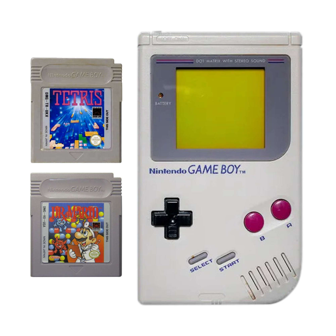 Console Nintendo Gameboy : Tetris et Dr Mario - Gris (Retro Fam)