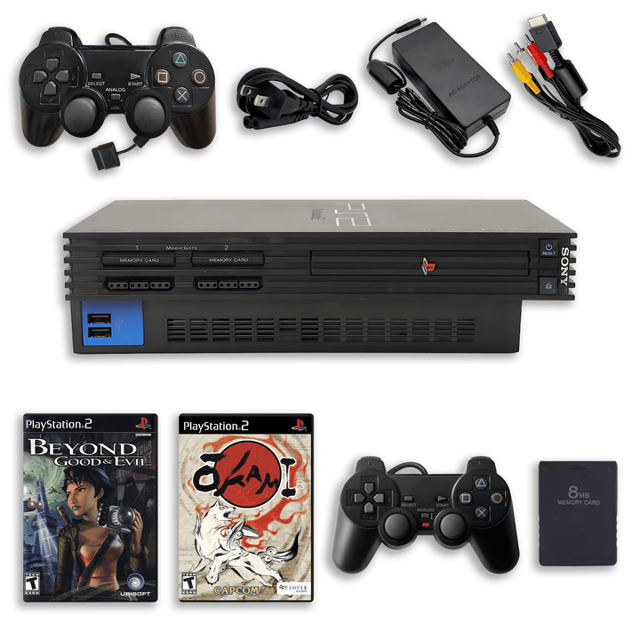 PlayStation 2 Hidden Gems Pack – Okami & Beyond Good & Evil – 1 Controller, Memory Card