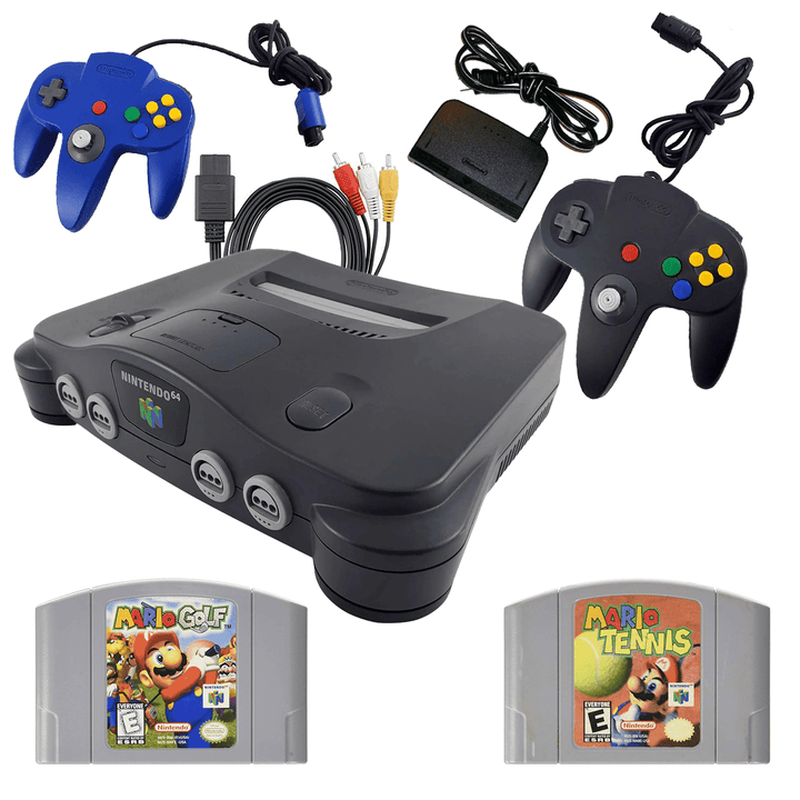 Nintendo 64 (N64) Console Bundle: Mario Golf & Mario Tennis