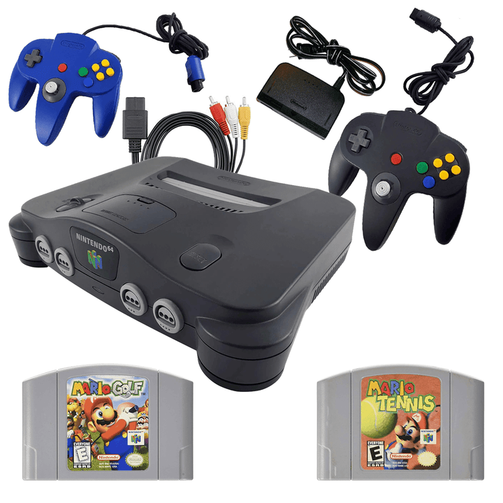 Nintendo 64 (N64) Console Bundle: Mario Golf & Mario Tennis