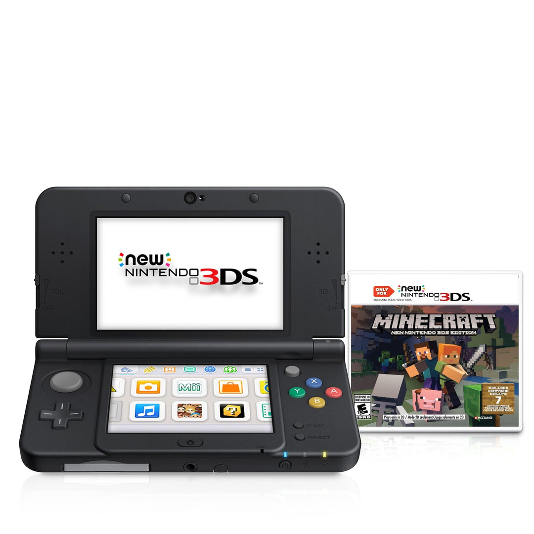 Consola Nintendo New 3DS: Minecraft 3DS - Negra (Retro Fam)