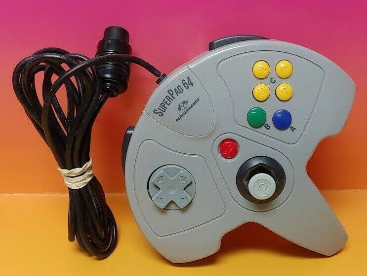 Nintendo 64 N64 Gray Super Pad 64 Colors By Performance (Retro Fam)