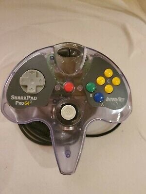 Mando para Nintendo 64 N64 Interact Shark Pad Pro 64 2 (transparente) (Retro Fam)