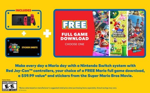 Switch Console Mario Choose One Bundle
