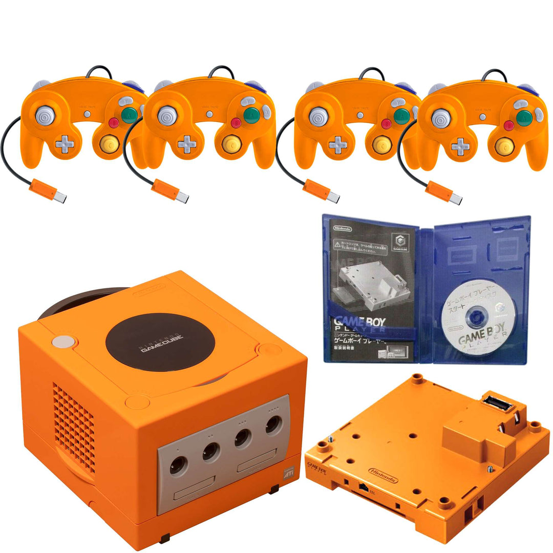 Nintendo Gamecube Console with Gameboy Player - Orange (Retro Fam)