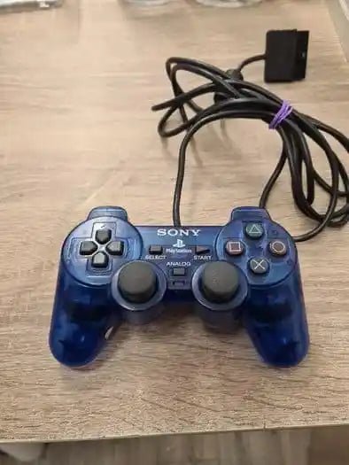 Manette Dualshock originale Sony Playstation 2 bleue (Retro Fam)