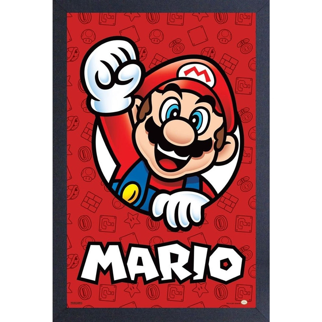 Super Mario con fondo rojo (Retro Fam)