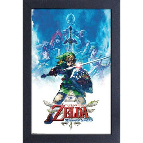 Framed Prints 14 x 20 - Zelda - Skyward Sword Drawing (Retro Fam)