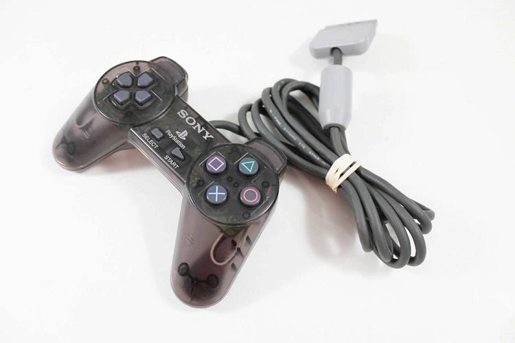 PS1 Original Analog CLEAR BLACK Controller (Retro Fam)