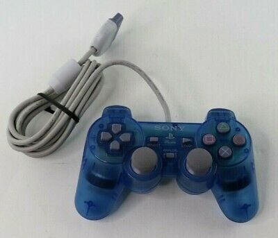 PS1 Original Dual Shock CLEAR BLUE Controller (Retro Fam)