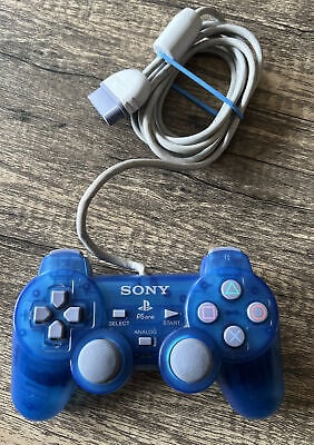 Mando Dualshock de PS1 PSOne (azul transparente) (Retro Fam)