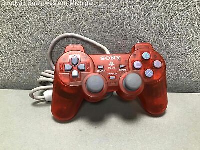 Manette Dualshock PSone - Rouge transparent (Retro Fam)
